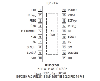 LINEAR(凌特) LTC3769EFE 60V、低 IQ、同步升壓型轉(zhuǎn)換器控制器