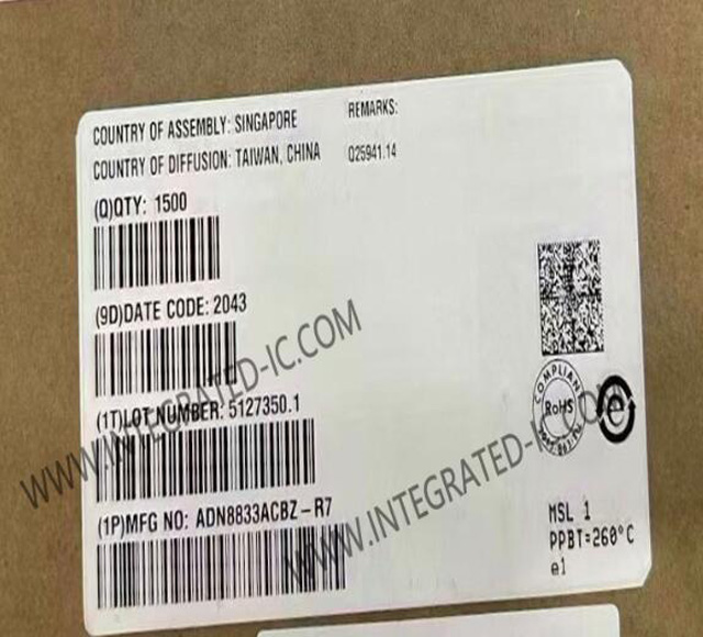 [供應(yīng)原裝] ADI ADN8833ACBZ 1A，熱電冷卻器(TEC)驅(qū)動(dòng)器