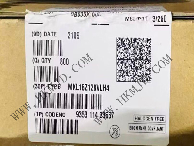 供應(yīng)NXP原裝Arm微控制器MKL16Z128VLH4：基于Cortex-M0+的超低功耗MCU